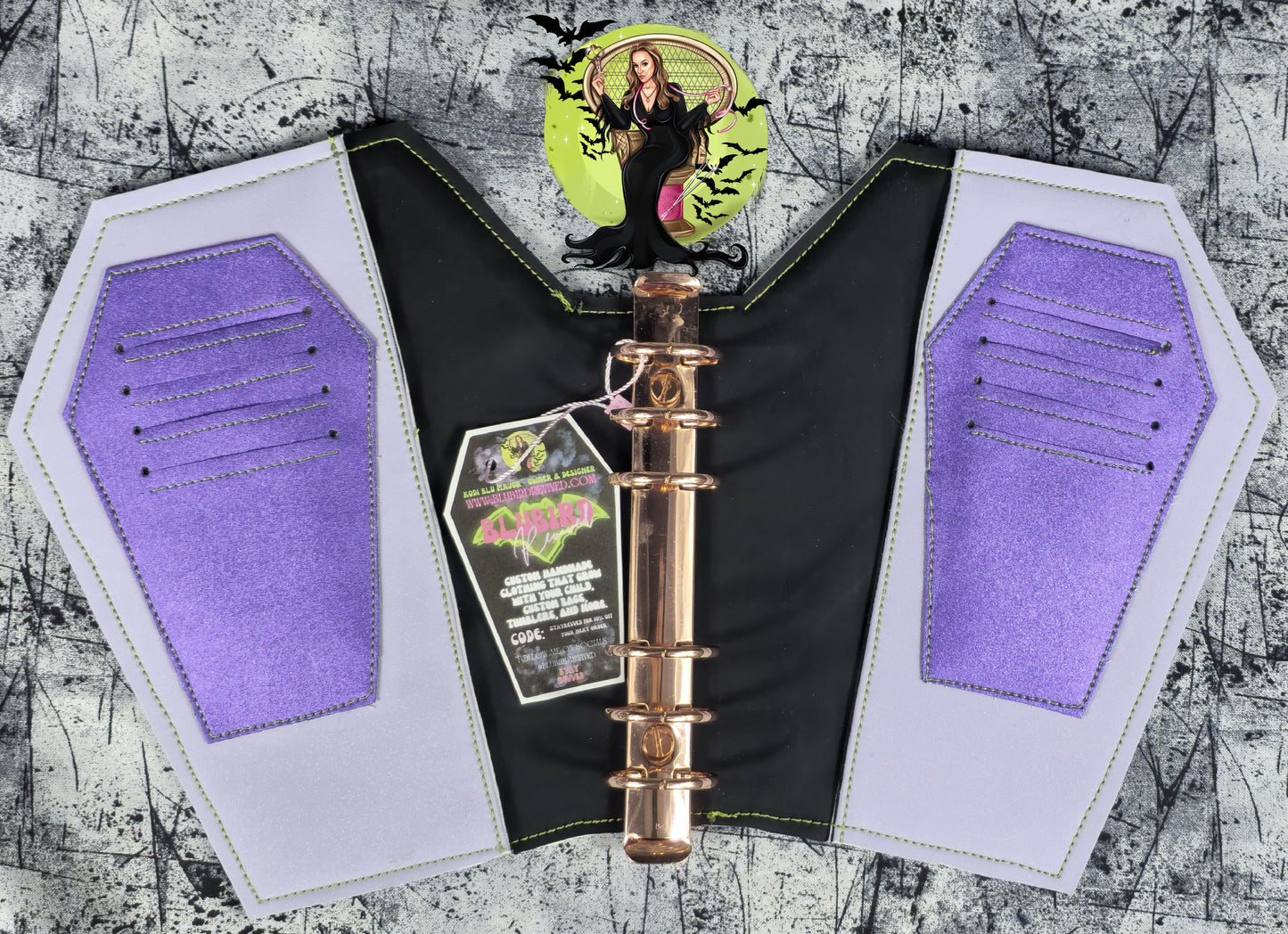 BLUBIRD REVIVED LLC EXCLUSIVE ♡ ONE OF A KIND ♡ Coffin Shaped Refillable Binder