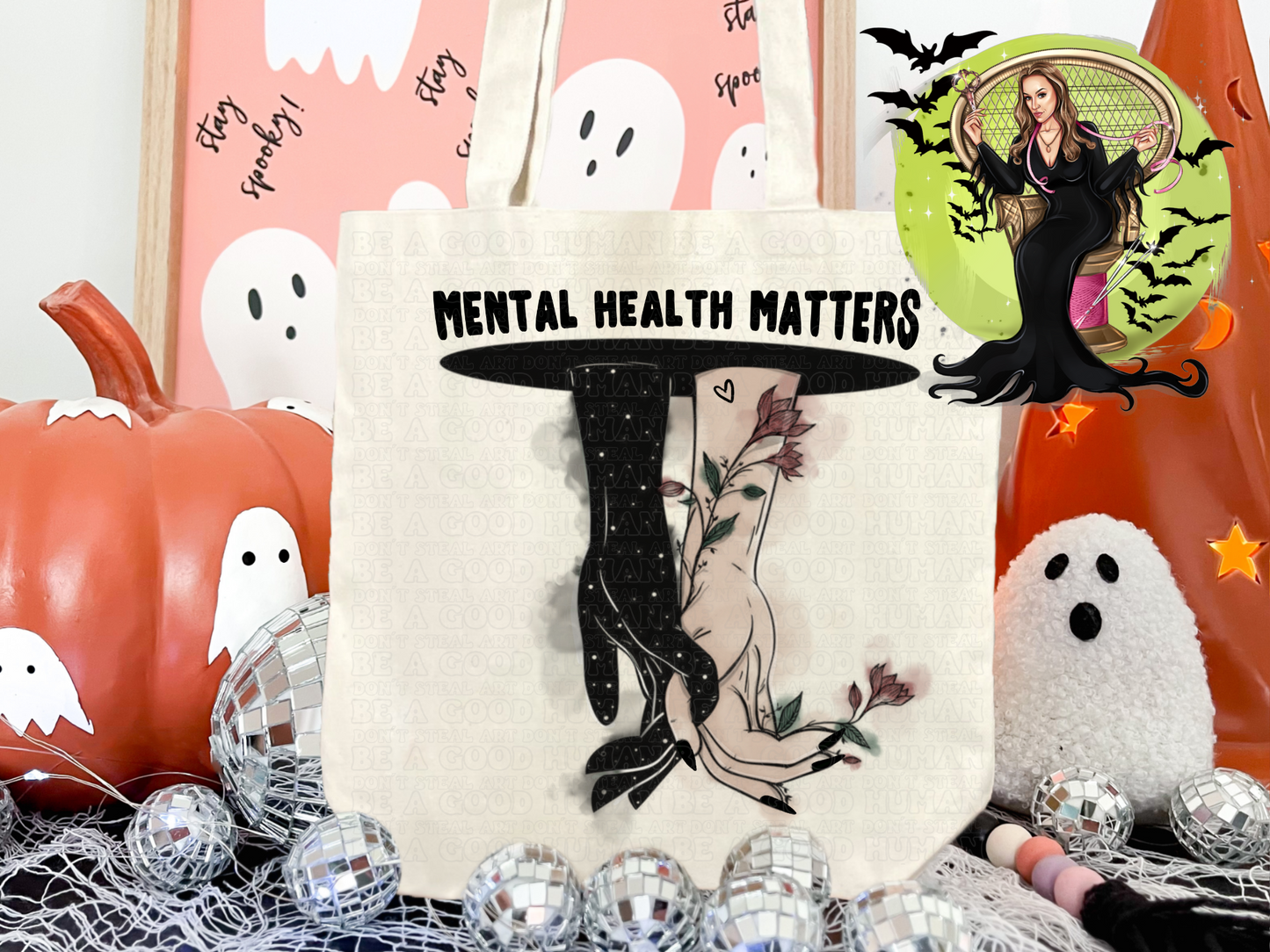 Mental Health Awareness Canvas Tote